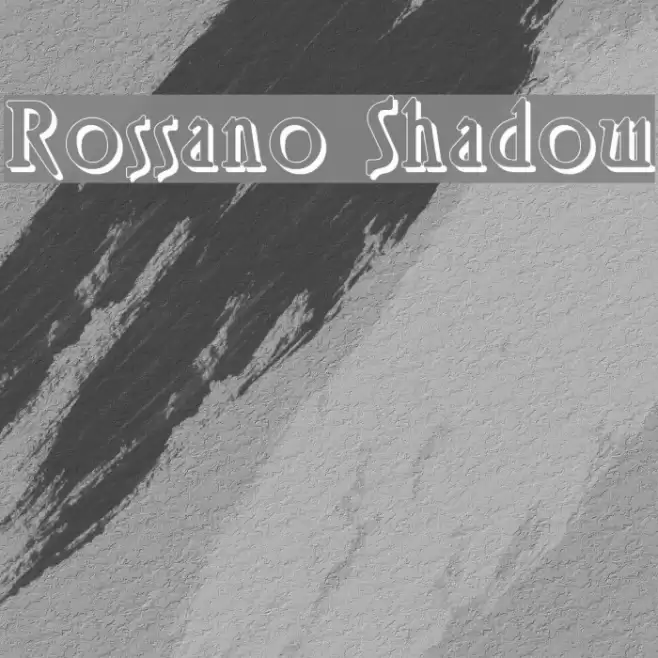 Rossano Shadow Font examples