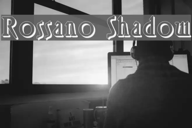 Rossano Shadow Font examples