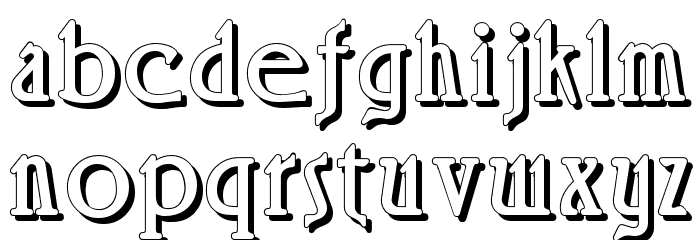 Rossano Shadow Font LOWERCASE