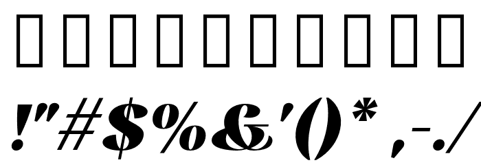 RossanovaPersonalUse-BlackIta Font OTHER CHARS