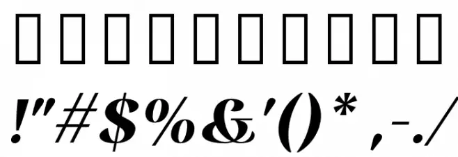 RossanovaPersonalUse-BoldIta Font OTHER CHARS