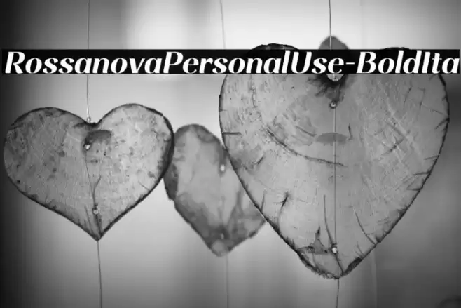 RossanovaPersonalUse-BoldIta Font examples