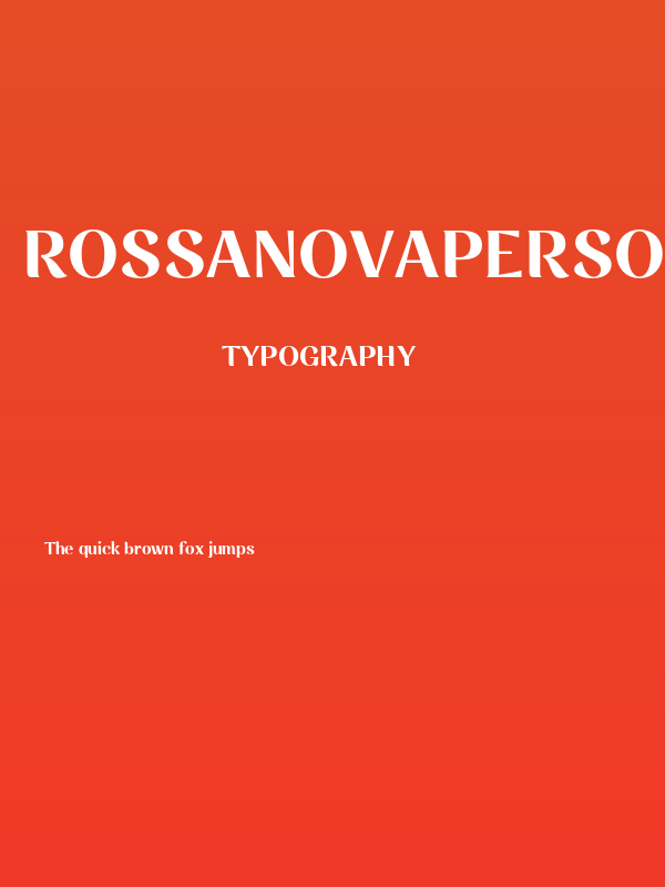 RossanovaPersonalUse-Bold Poster