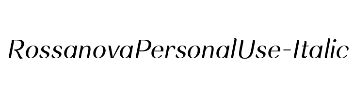 RossanovaPersonalUse-Italic  Скачать бесплатные шрифты