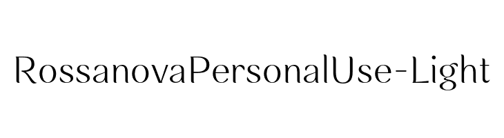 RossanovaPersonalUse-Light  font caratteri gratis