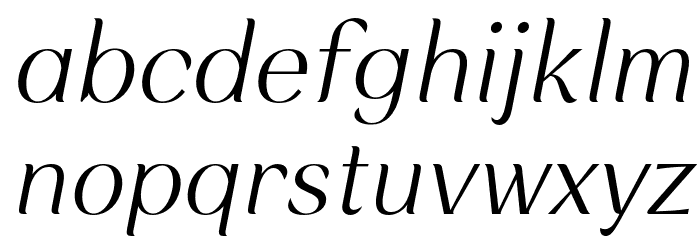RossanovaPersonalUse-LightIta Font LOWERCASE