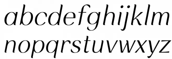 RossanovaPersonalUse-LightIta Шрифта строчной