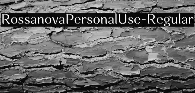 RossanovaPersonalUse-Regular Font examples