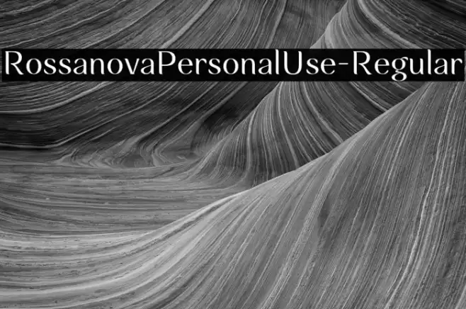 RossanovaPersonalUse-Regular Font examples