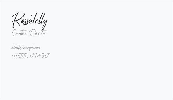 Rossatelly Business Card