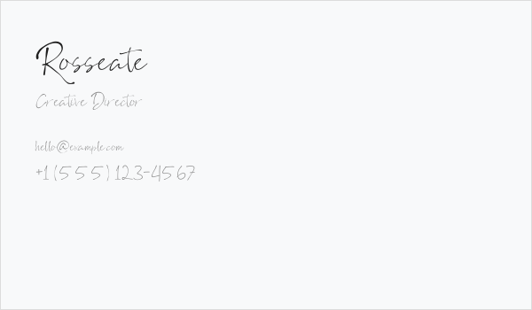 Rosseate Business Card