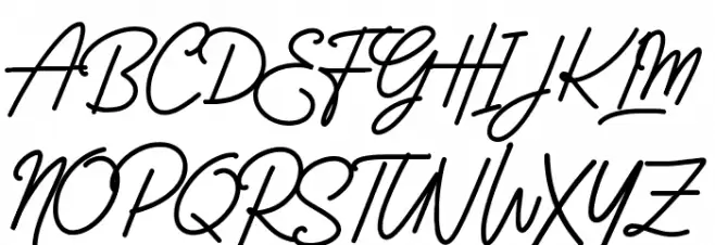 Rossela Signature Font Demo フォント 大文字