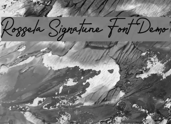 Rossela Signature Font Demo Font examples