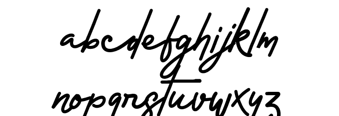 Rossela Signature Font Demo Font LOWERCASE