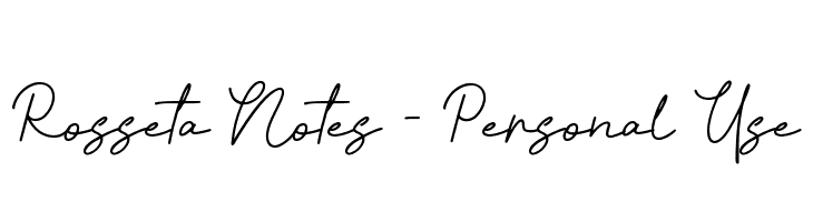 Rosseta Notes - Personal Use  Frei Schriftart Herunterladen