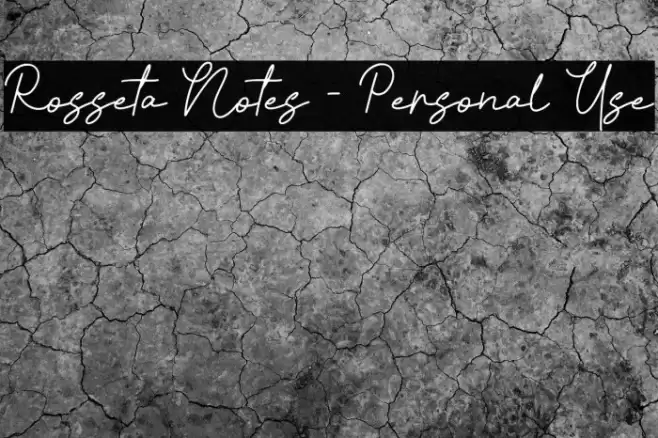 Rosseta Notes - Personal Use Font examples