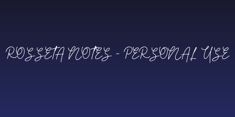 Rosseta Notes - Personal Use Social Header