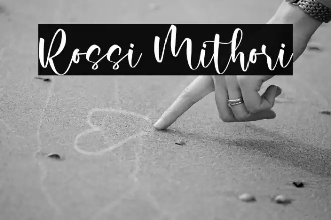 Rossi Mithori Font examples