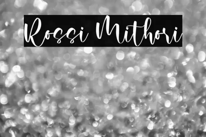 Rossi Mithori Font examples