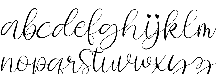 Rossie Bella Font LOWERCASE