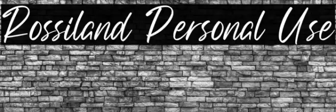 Rossiland Personal Use Font examples