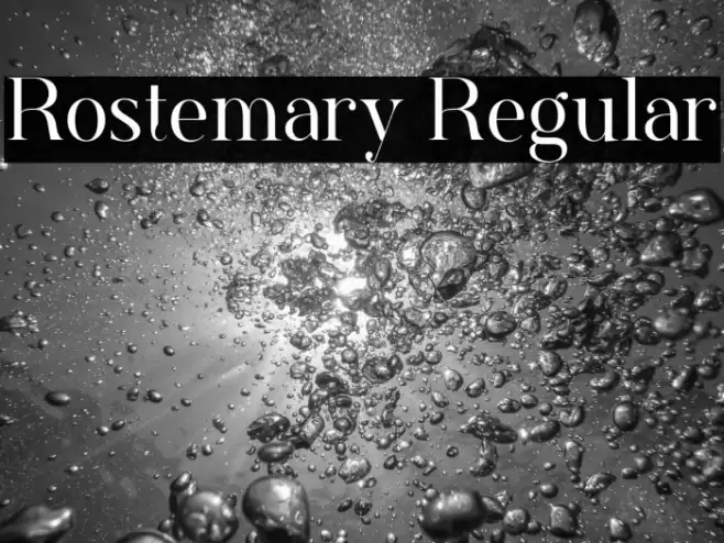 Rostemary Regular Font examples