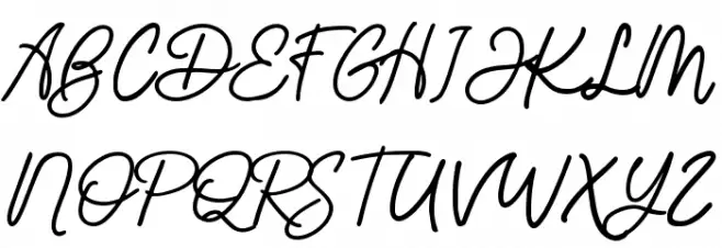Rostemary Font UPPERCASE