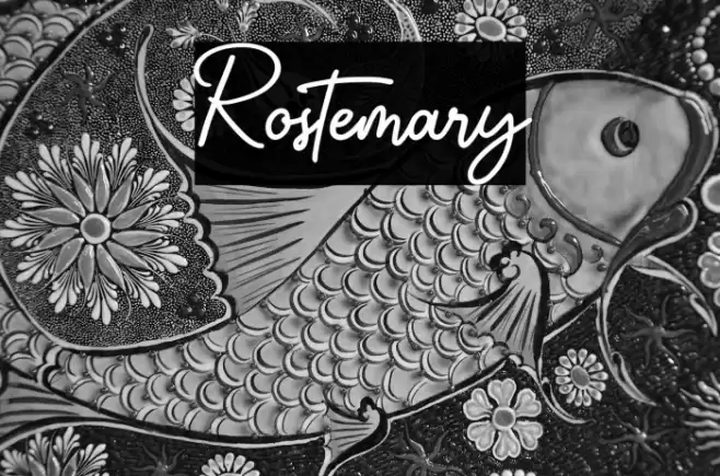 Rostemary Font examples
