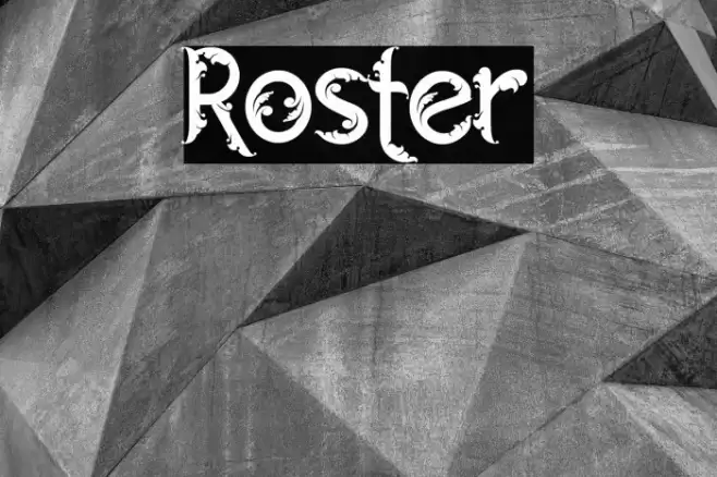 Roster Font examples