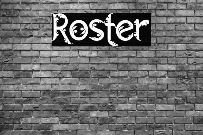 Roster Font examples
