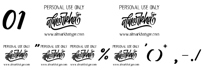 Rostera Font OTHER CHARS