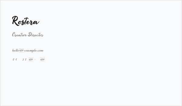 Rostera Business Card