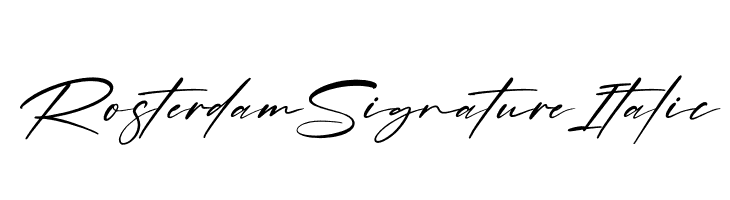 Rosterdam Signature Italic  नि: शुल्क फ़ॉन्ट्स डाउनलोड