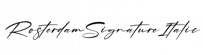 Rosterdam Signature Italic  les polices de caractères gratuit tlcharger