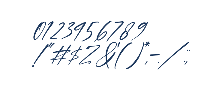 Rosterdam Signature Italic Other Characters