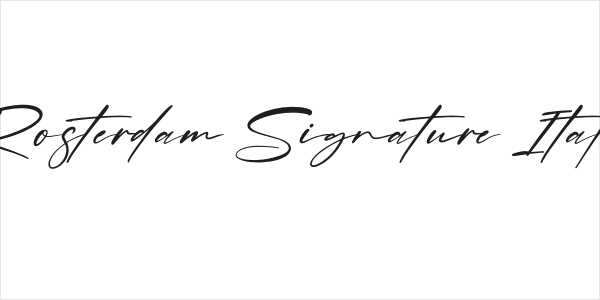 Rosterdam Signature Italic Logo