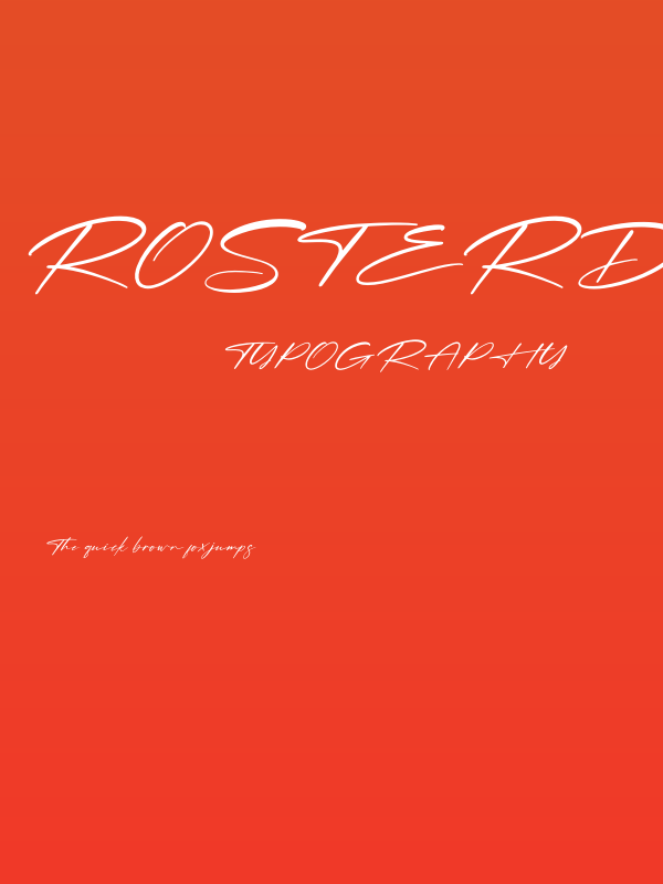 Rosterdam Signature Italic Poster