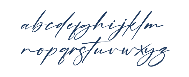 Rosterdam Signature Italic Lowercase