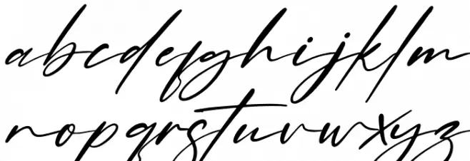 Rosterdam Signature Italic फ़ॉन्ट लोअरकेस