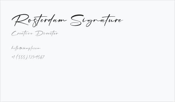Rosterdam Signature Business Card