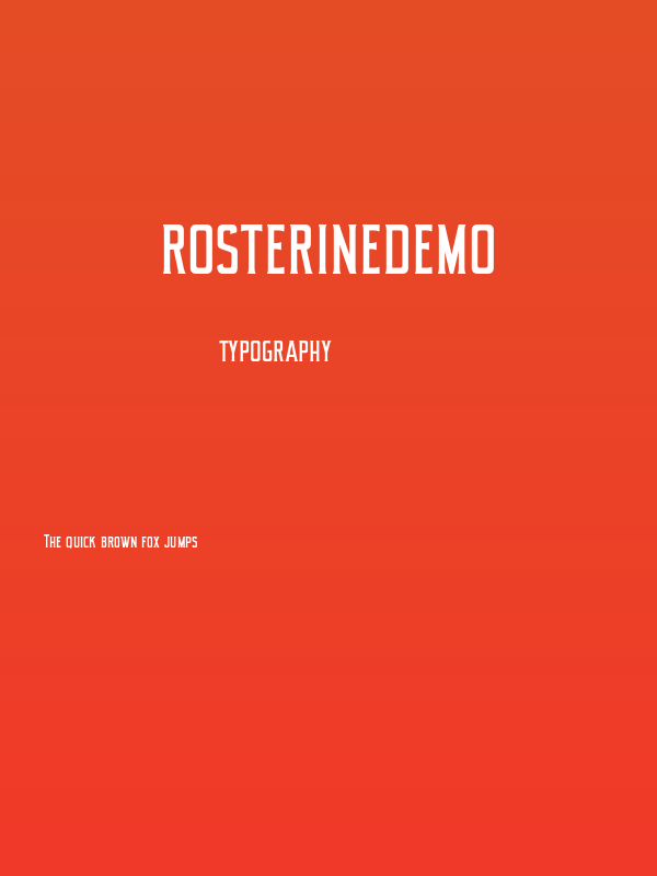 RosterineDEMO Poster