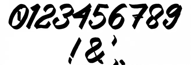 Rostering Brush Font OTHER CHARS