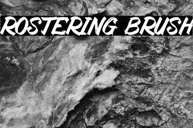 Rostering Brush Font examples