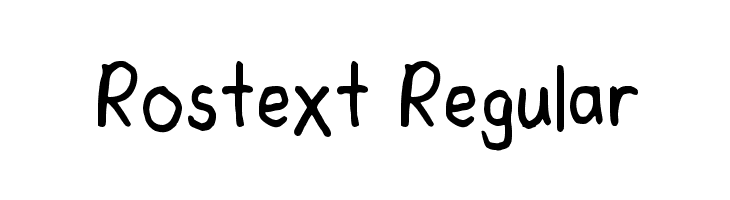 Rostext Regular  font caratteri gratis