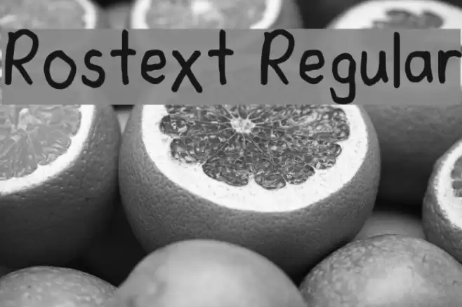 Rostext Regular Font examples
