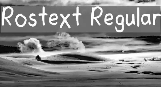 Rostext Regular Font examples