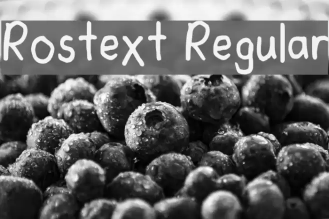 Rostext Regular Font examples