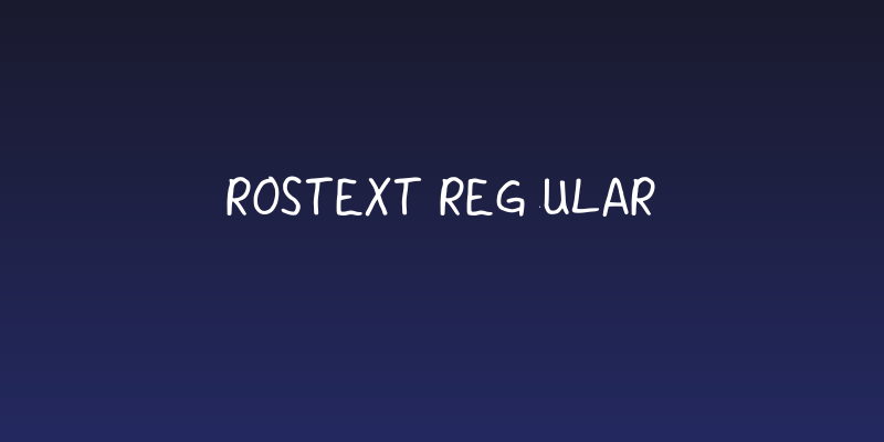 Rostext Regular Social Header