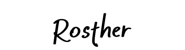 Rosther  नि: शुल्क फ़ॉन्ट्स डाउनलोड