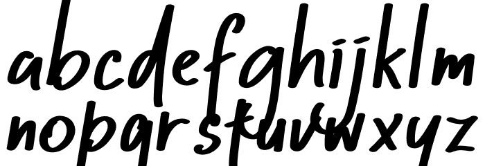Rosther Font LOWERCASE